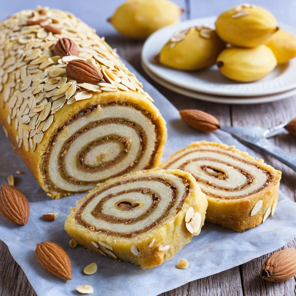 Gâteau Roulé aux Amandes4