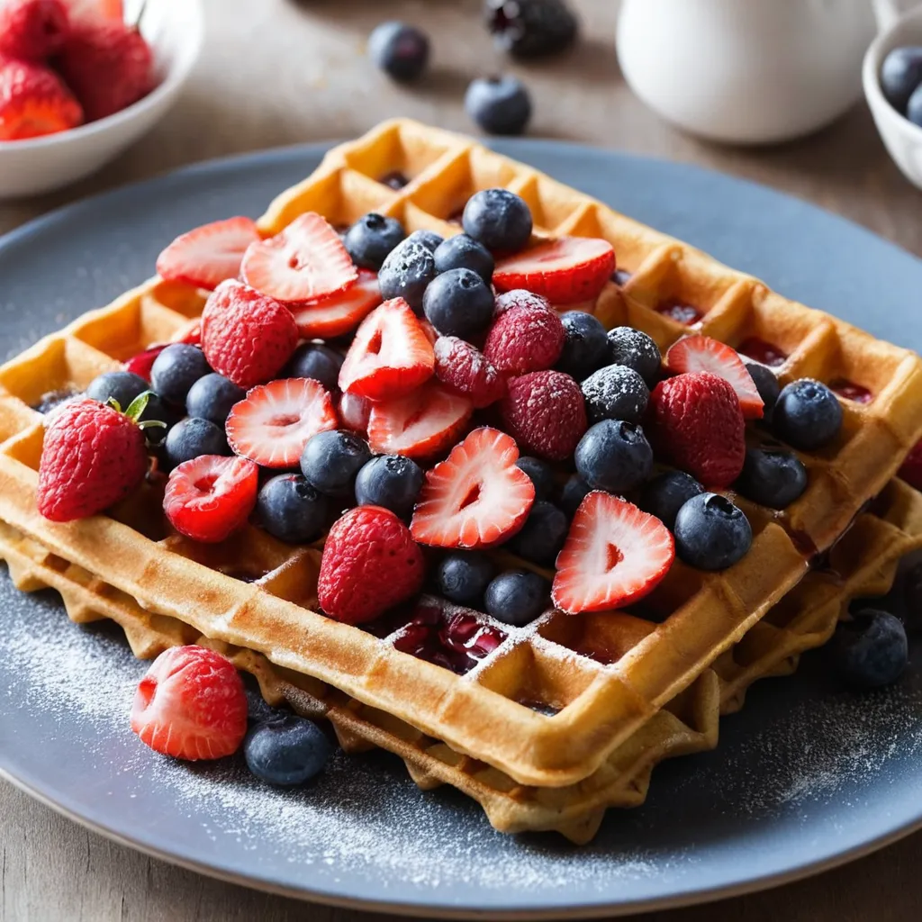 gaufre fruits rouges