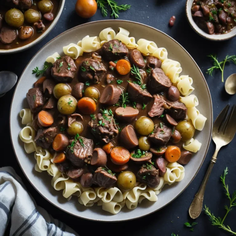 Boeuf Bourguignon Rapide : Savourez ce Classique Français en Moins d’1 Heure