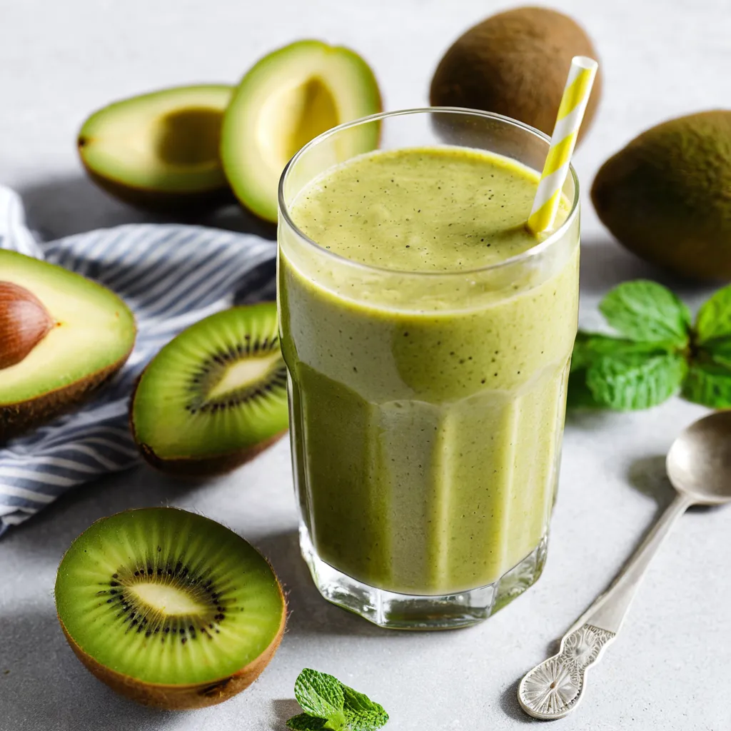 smoothie d'avocat et kiwi